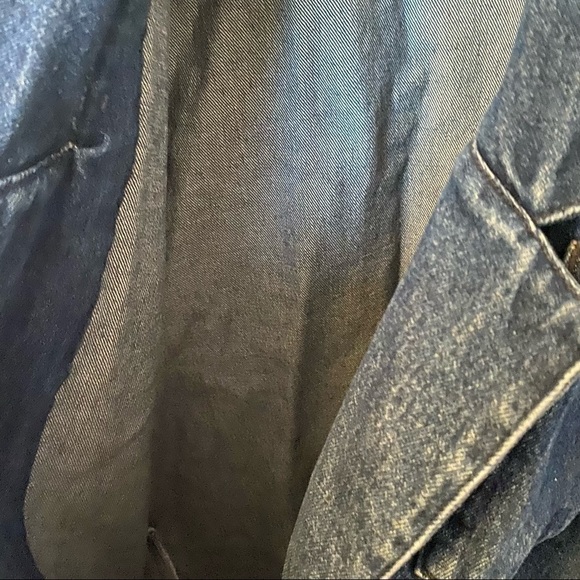 VINTAGE Nevada Denim Jacket Medium Blue Collar Jean Jacket Button Up - Picture 8 of 12